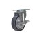 Vestil Dark Gray Swivel With Brake Thermoplastic Poly Rubber Caster 4 x 1 1/4 CST-B28-4X1TPR-SWB - alternate 1